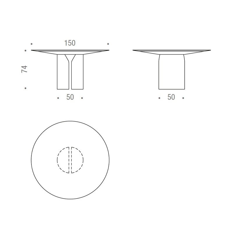 MDF Italia NVL TABLE Tisch, rund - Ø150cm