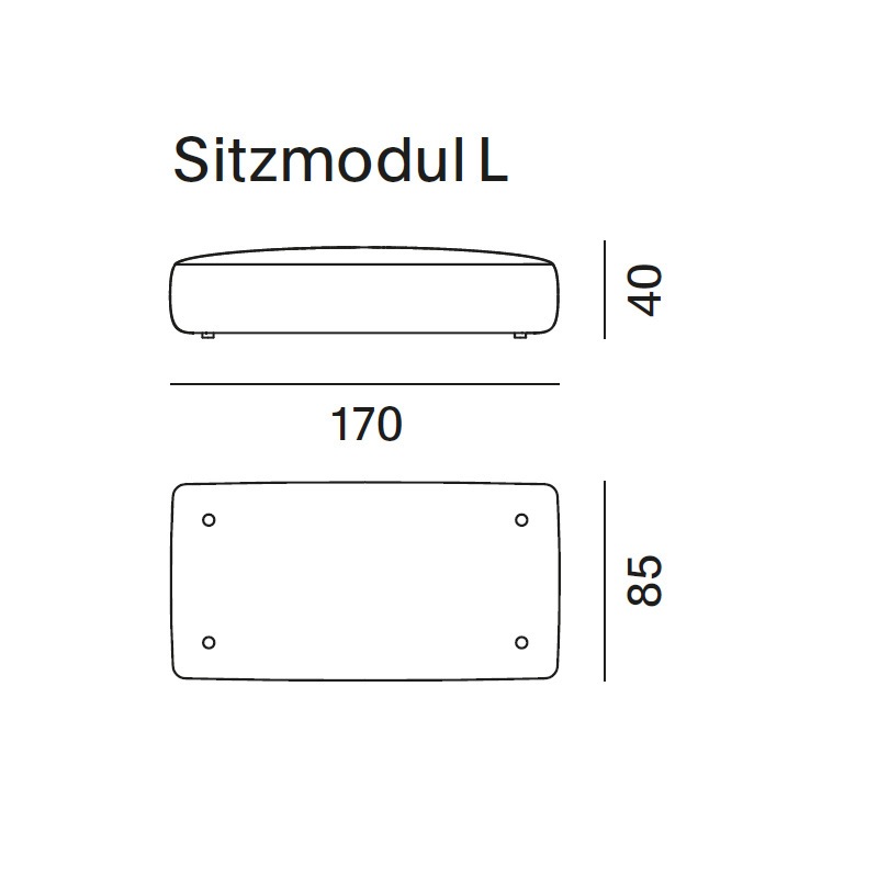 MDF Italia COSY ISLAND Sofa Sitzmodul L