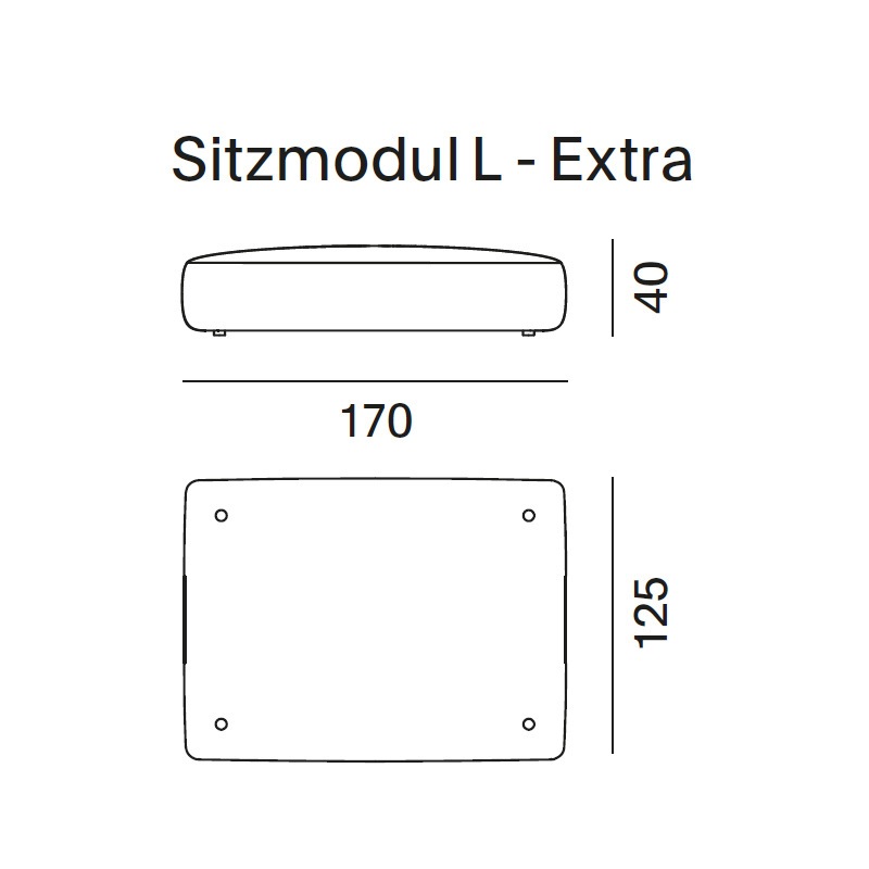 MDF Italia COSY ISLAND Sofa Sitzmodul L-Extra