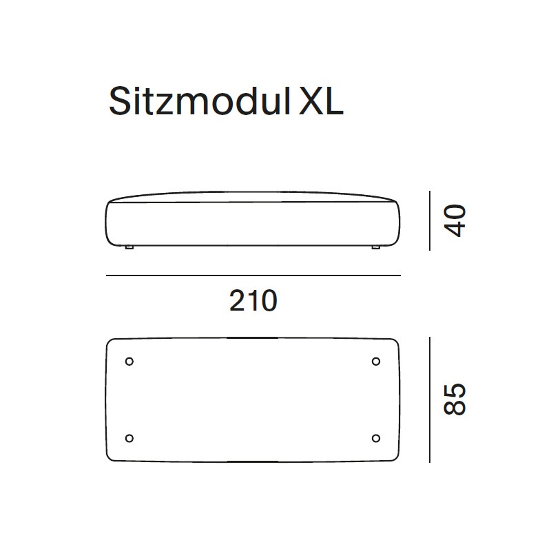 MDF Italia COSY ISLAND Sofa Sitzmodul XL